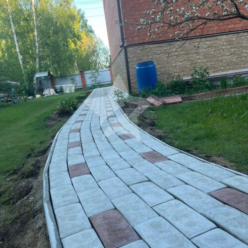 08. Тротуарная плитка Английский булыжник под ключ